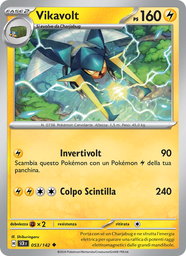 Vikavolt 053/175 — Stellar Crown (Italian Pokémon TCG card)