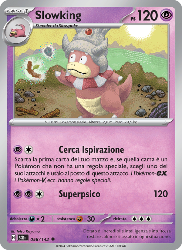 Slowking 058/175 — Stellar Crown (Italian Pokémon TCG card)