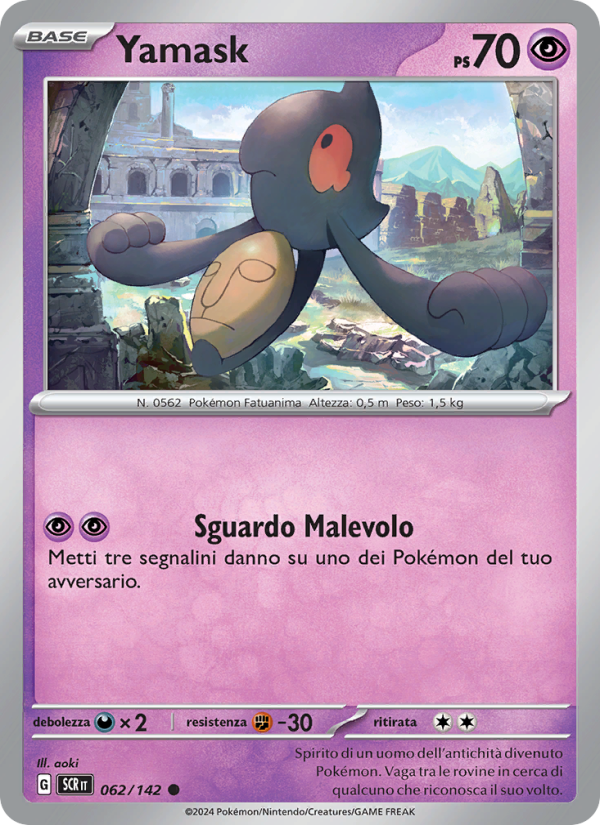 Yamask 062/175 — Stellar Crown (Italian Pokémon TCG card)