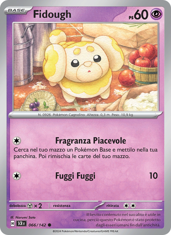 Fidough 066/175 — Stellar Crown (Italian Pokémon TCG card)