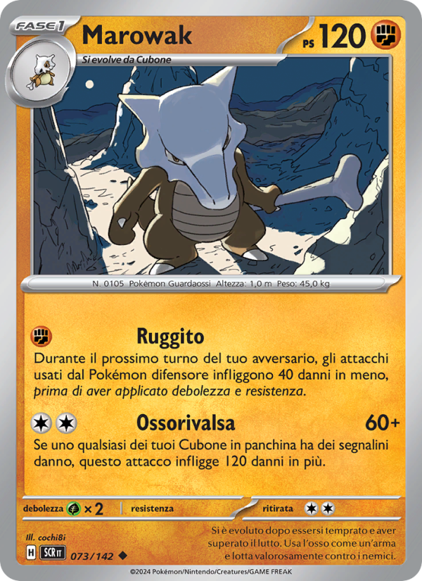 Marowak 073/175 — Stellar Crown (Italian Pokémon TCG card)