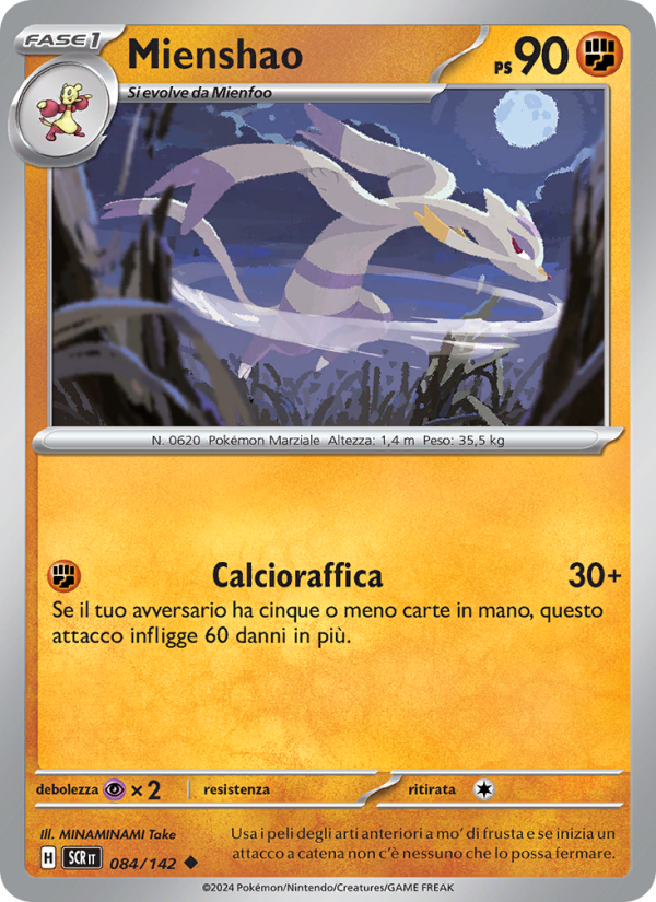 Mienshao 084/175 — Stellar Crown (Italian Pokémon TCG card)