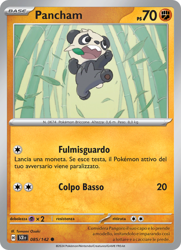 Pancham 085/175 — Stellar Crown (Italian Pokémon TCG card)