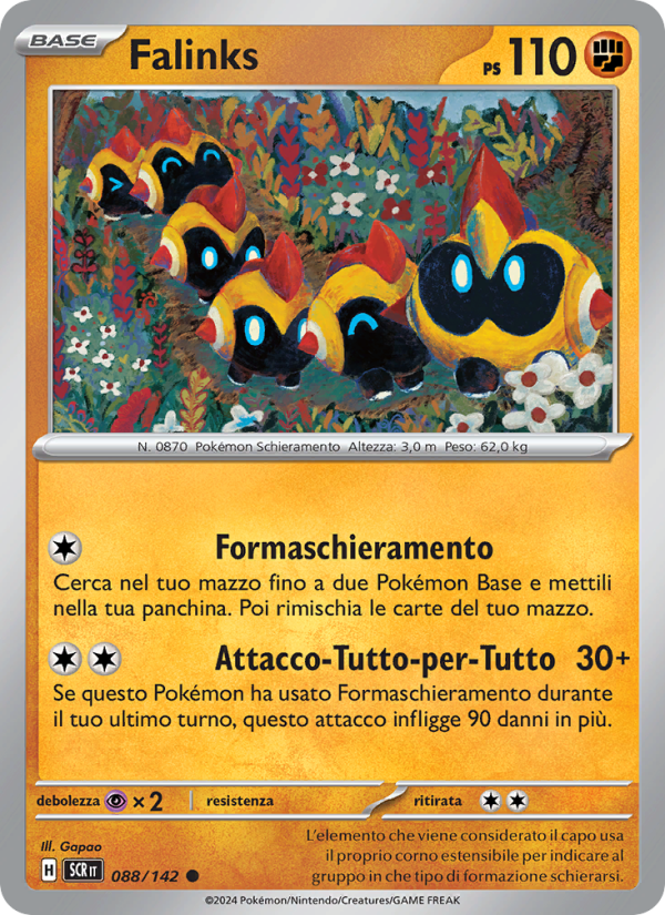 Falinks 088/175 — Stellar Crown (Italian Pokémon TCG card)