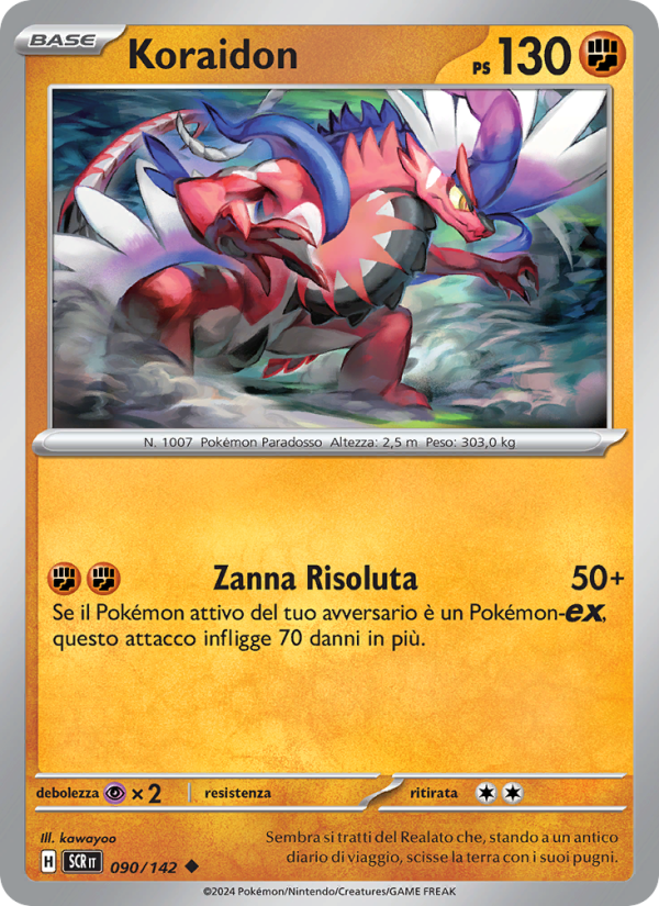 Koraidon 090/175 — Stellar Crown (Italian Pokémon TCG card)