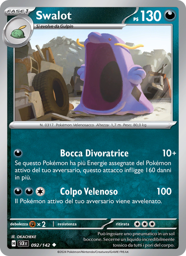 Swalot 092/175 — Stellar Crown (Italian Pokémon TCG card)