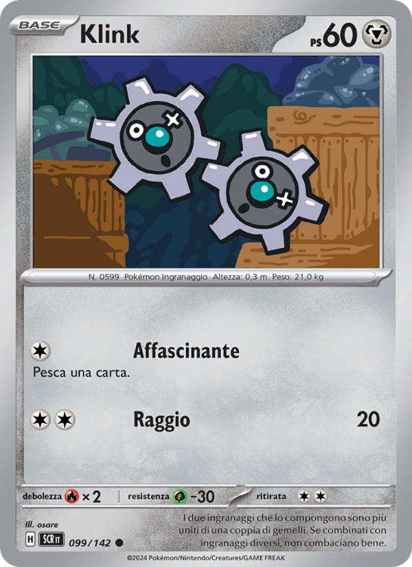 Klink 099/175 — Stellar Crown (Italian Pokémon TCG card)