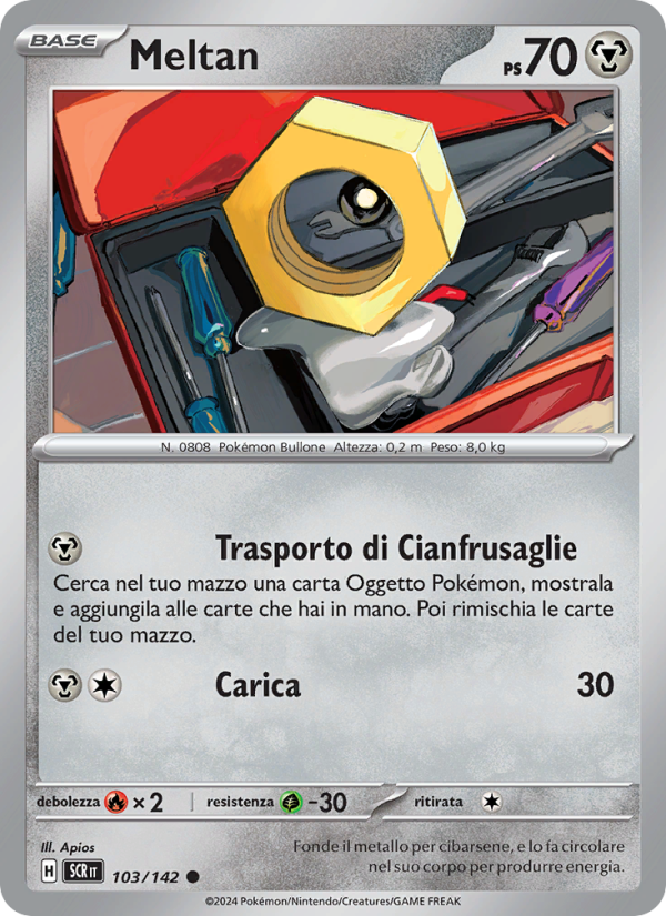 Meltan 103/175 — Stellar Crown (Italian Pokémon TCG card)