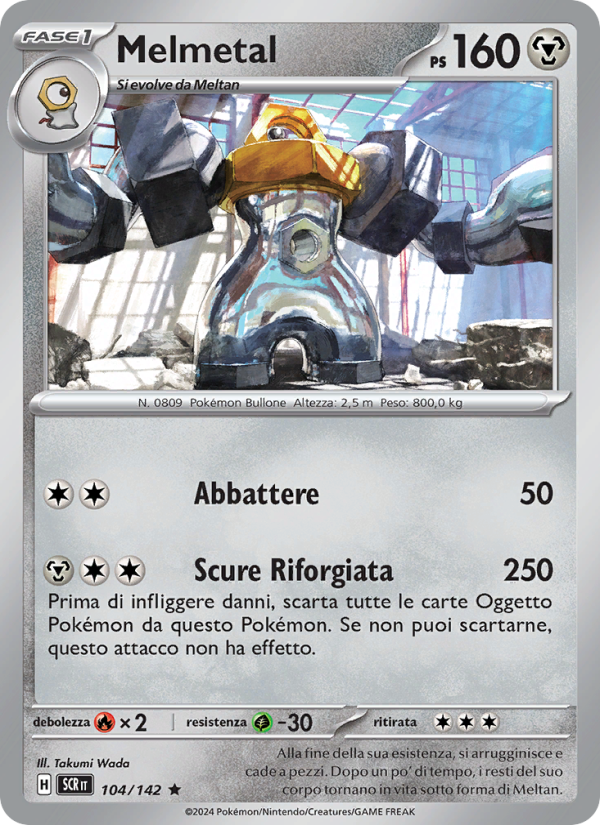Melmetal 104/175 — Stellar Crown (Italian Pokémon TCG card)