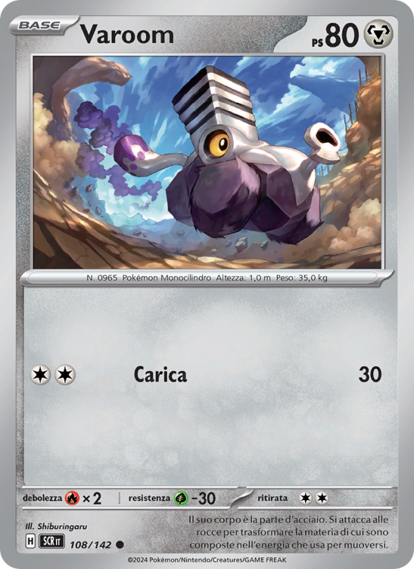 Varoom 108/175 — Stellar Crown (Italian Pokémon TCG card)