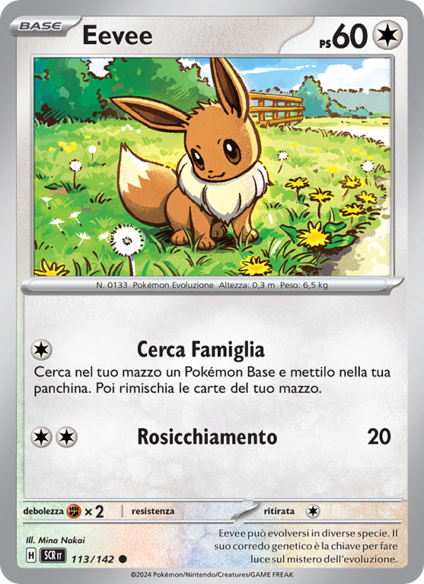 Eevee 113/175 — Stellar Crown (Italian Pokémon TCG card)