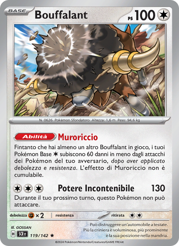Bouffalant 119/175 — Stellar Crown (Italian Pokémon TCG card)