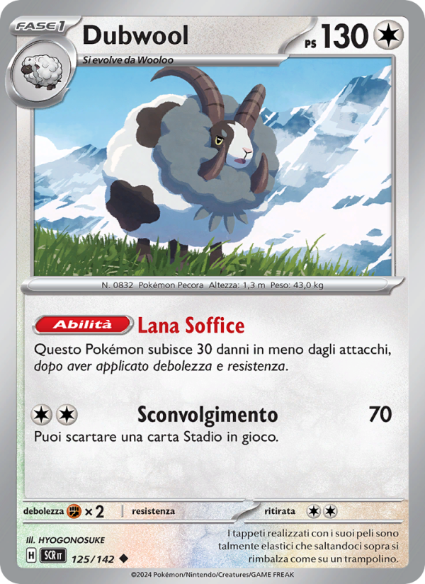 Dubwool 125/175 — Stellar Crown (Italian Pokémon TCG card)