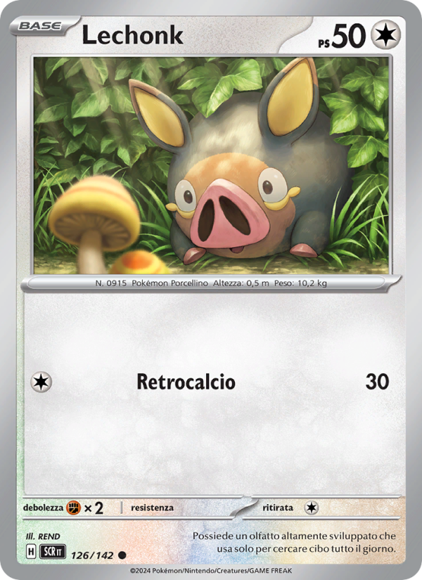 Lechonk 126/175 — Stellar Crown (Italian Pokémon TCG card)