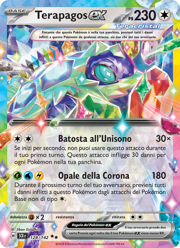Terapagos-ex 128/175 — Stellar Crown (Italian Pokémon TCG card)