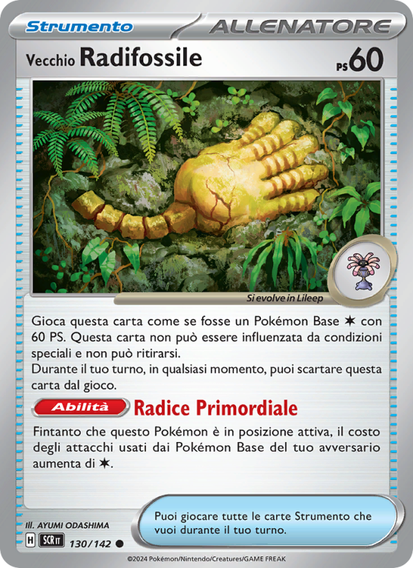 Vecchio Radifossile 130/175 — Stellar Crown (Italian Pokémon TCG card)