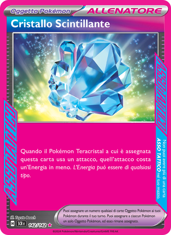 Cristallo Scintillante 142/175 — Stellar Crown (Italian Pokémon TCG card)