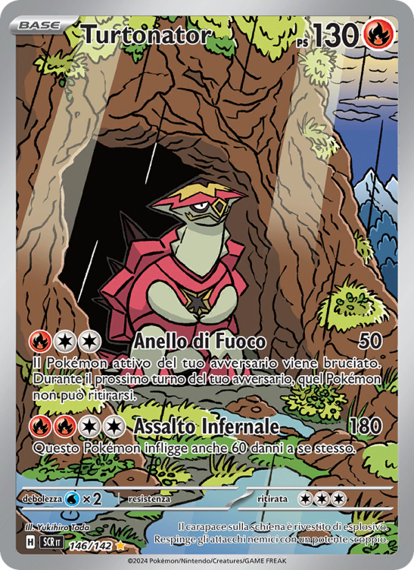 Turtonator 146/175 — Stellar Crown (Italian Pokémon TCG card)