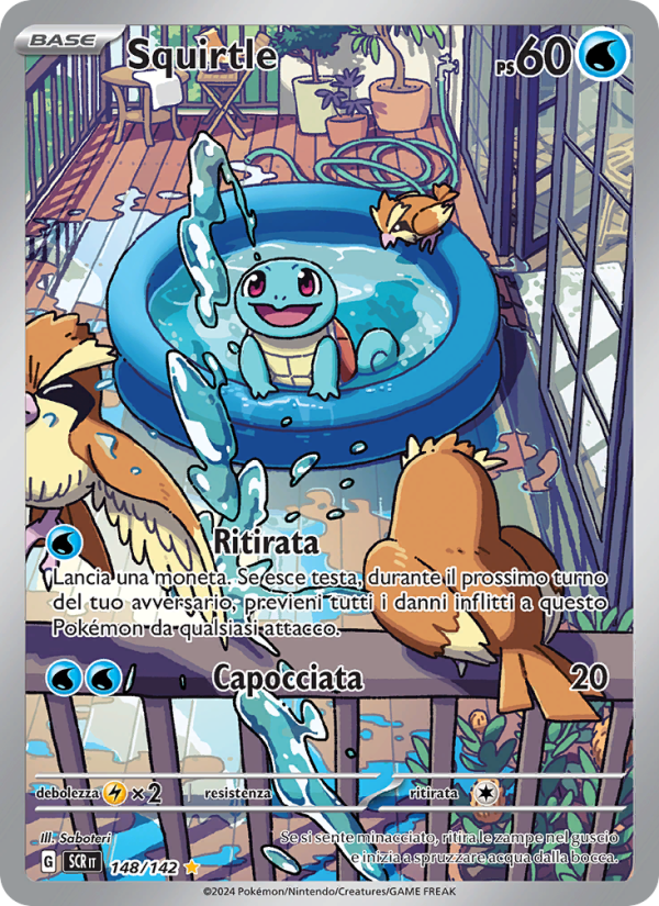 Squirtle 148/175 — Stellar Crown (Italian Pokémon TCG card)