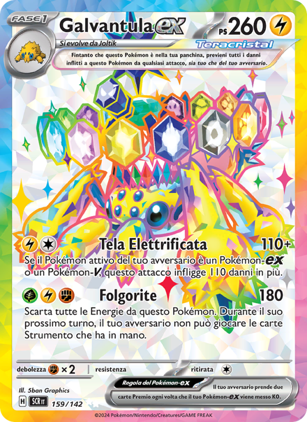 Galvantula-ex 159/175 — Stellar Crown (Italian Pokémon TCG card)