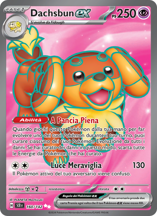 Dachsbun-ex 160/175 — Stellar Crown (Italian Pokémon TCG card)