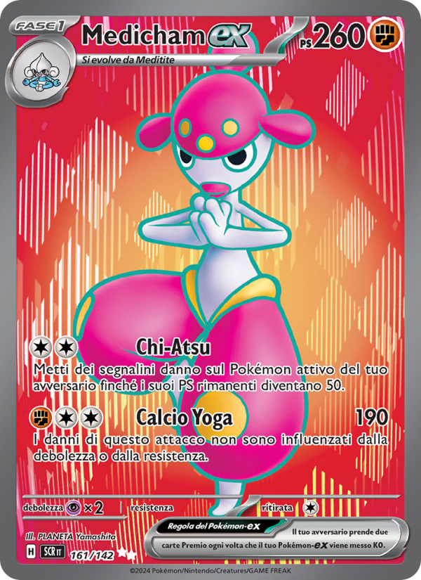 Medicham-ex 161/175 — Stellar Crown (Italian Pokémon TCG card)