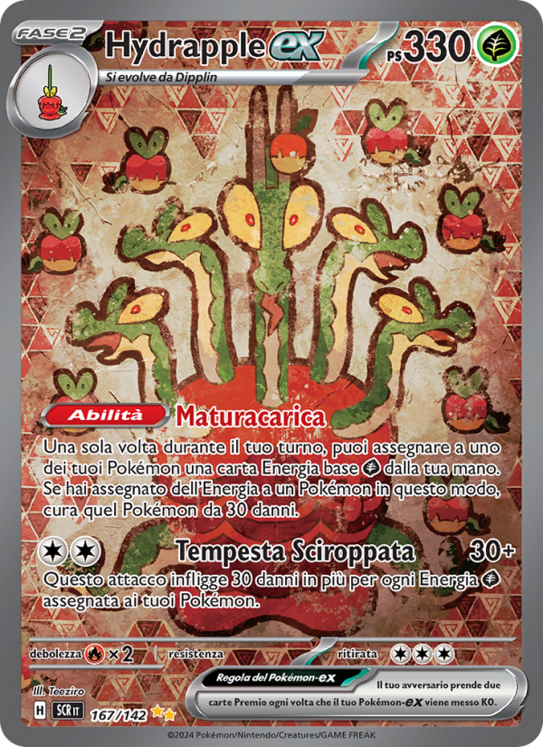 Hydrapple-ex 167/175 — Stellar Crown (Italian Pokémon TCG card)