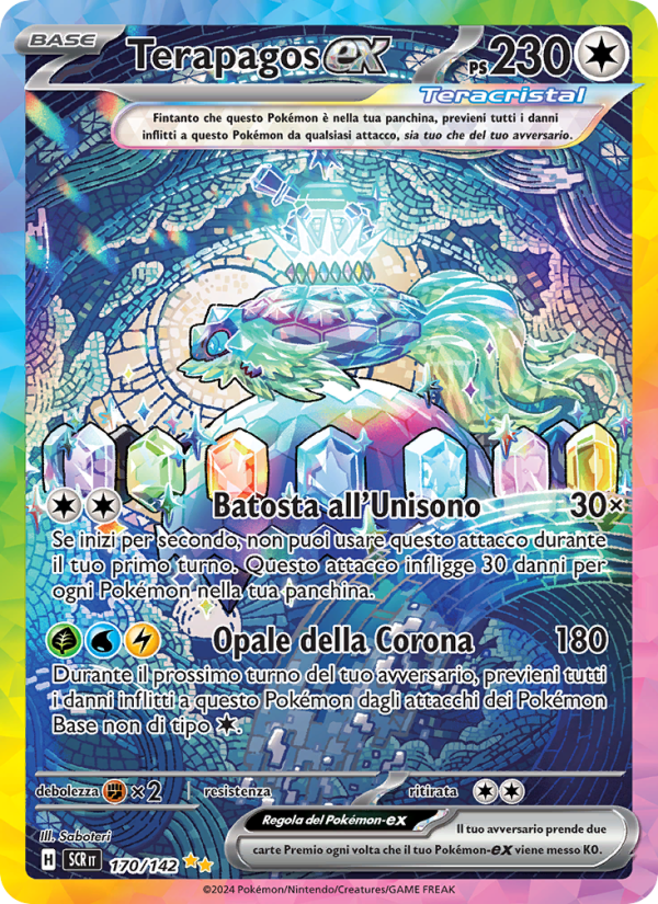 Terapagos-ex 170/175 — Stellar Crown (Italian Pokémon TCG card)
