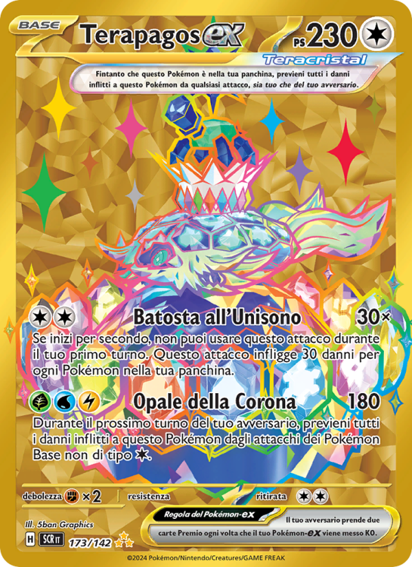 Terapagos-ex 173/175 — Stellar Crown (Italian Pokémon TCG card)