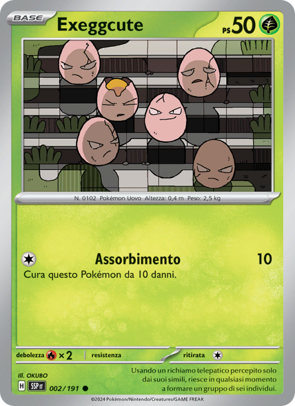 Exeggcute 002/252 — Surging Sparks (Italian Pokémon TCG card)