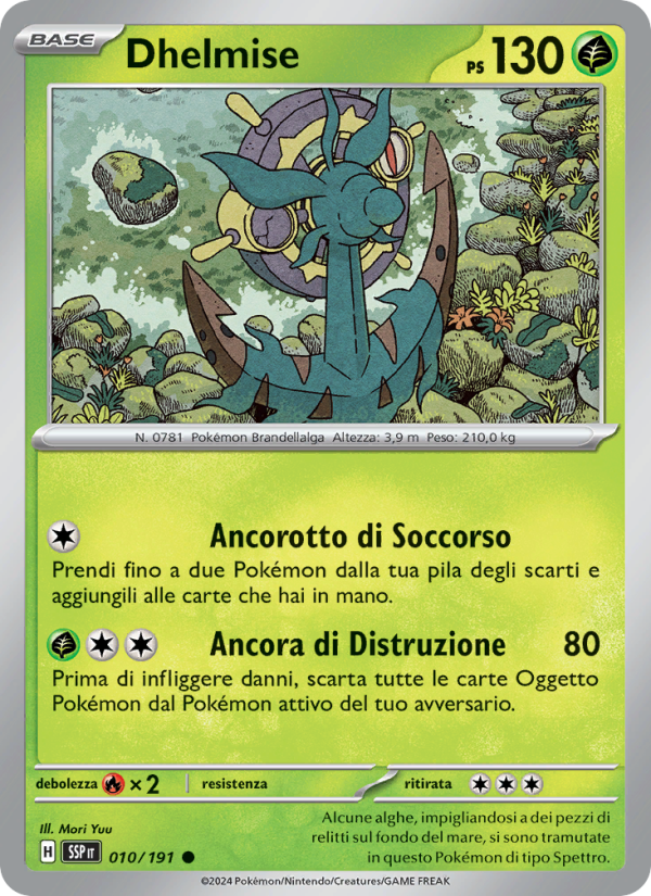 Dhelmise 010/252 — Surging Sparks (Italian Pokémon TCG card)