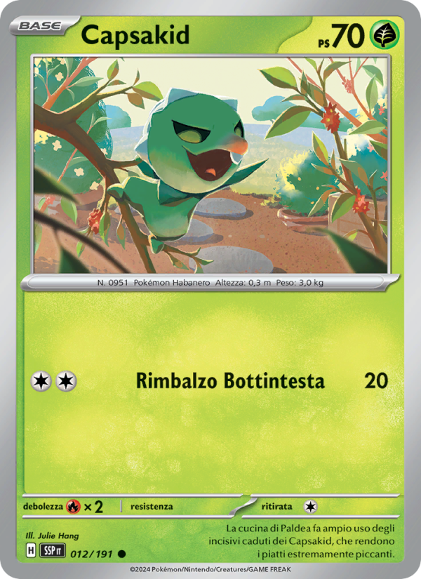 Capsakid 012/252 — Surging Sparks (Italian Pokémon TCG card)