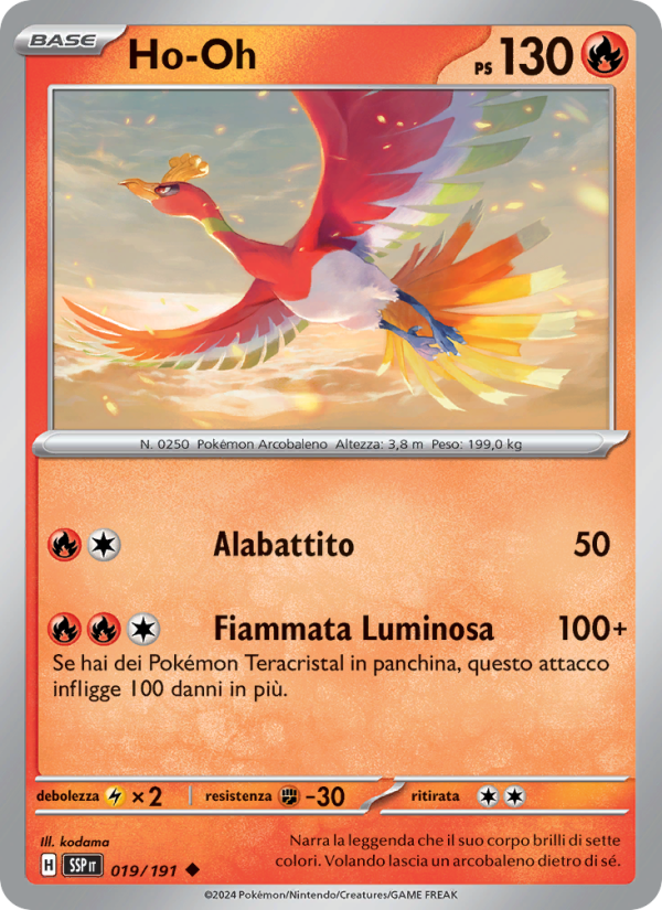 Ho-Oh 019/252 — Surging Sparks (Italian Pokémon TCG card)