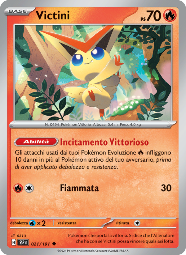 Victini 021/252 — Surging Sparks (Italian Pokémon TCG card)