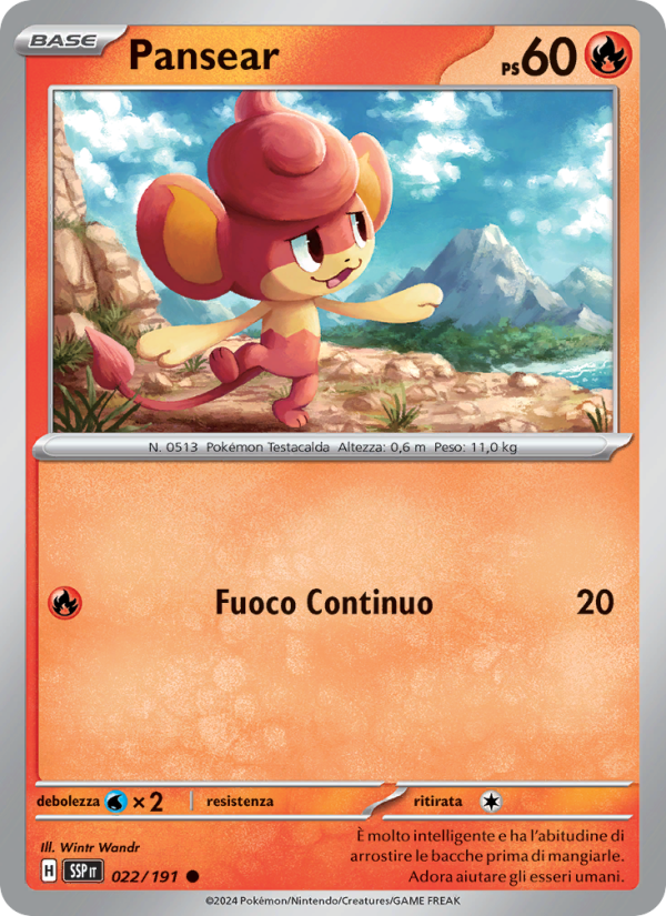 Pansear 022/252 — Surging Sparks (Italian Pokémon TCG card)