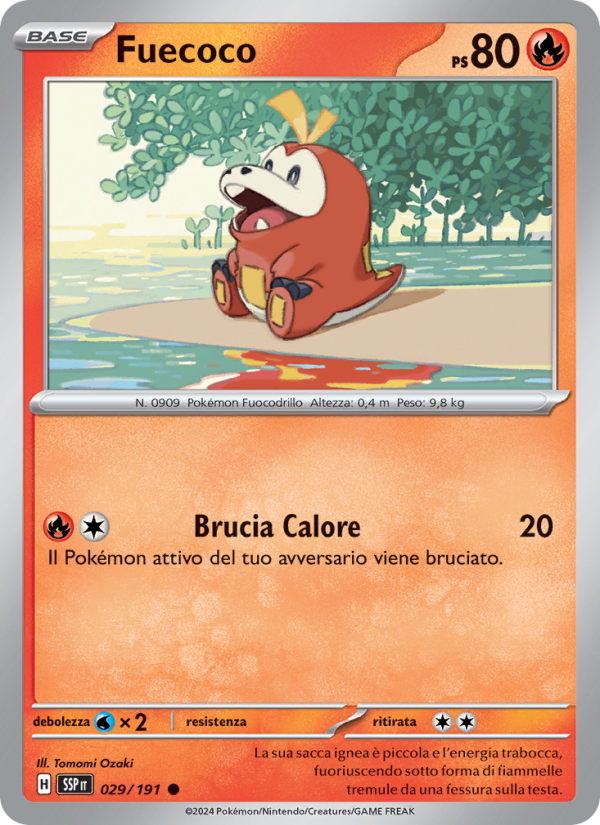 Fuecoco 029/252 — Surging Sparks (Italian Pokémon TCG card)