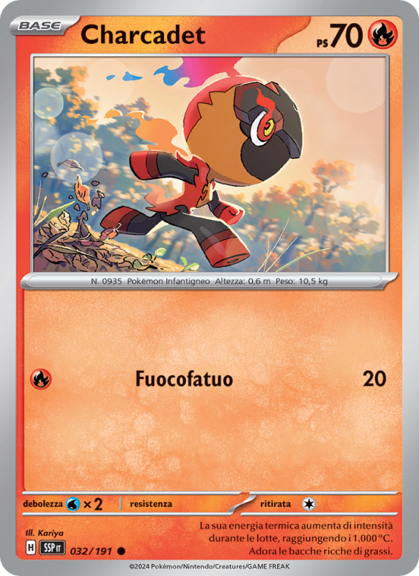 Charcadet 032/252 — Surging Sparks (Italian Pokémon TCG card)