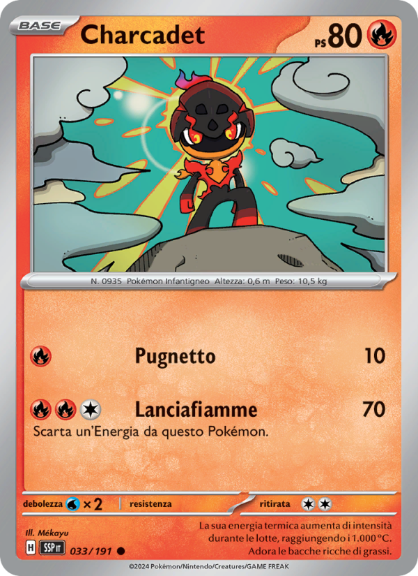 Charcadet 033/252 — Surging Sparks (Italian Pokémon TCG card)
