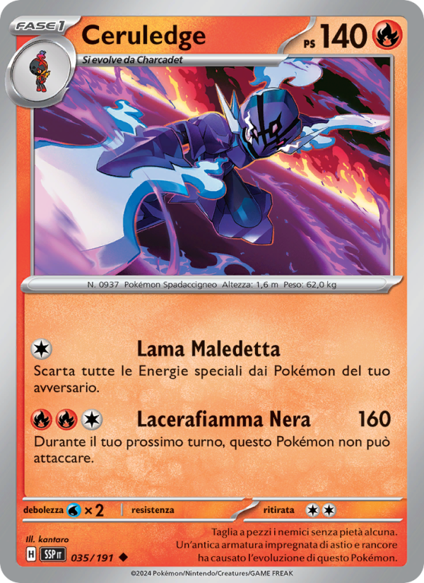 Ceruledge 035/252 — Surging Sparks (Italian Pokémon TCG card)