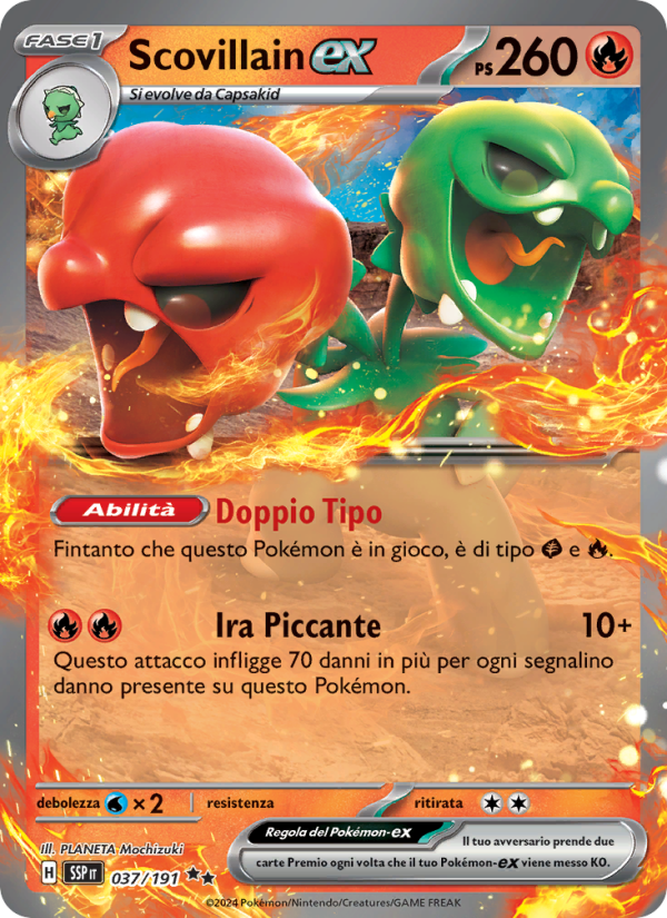 Scovillain-ex 037/252 — Surging Sparks (Italian Pokémon TCG card)