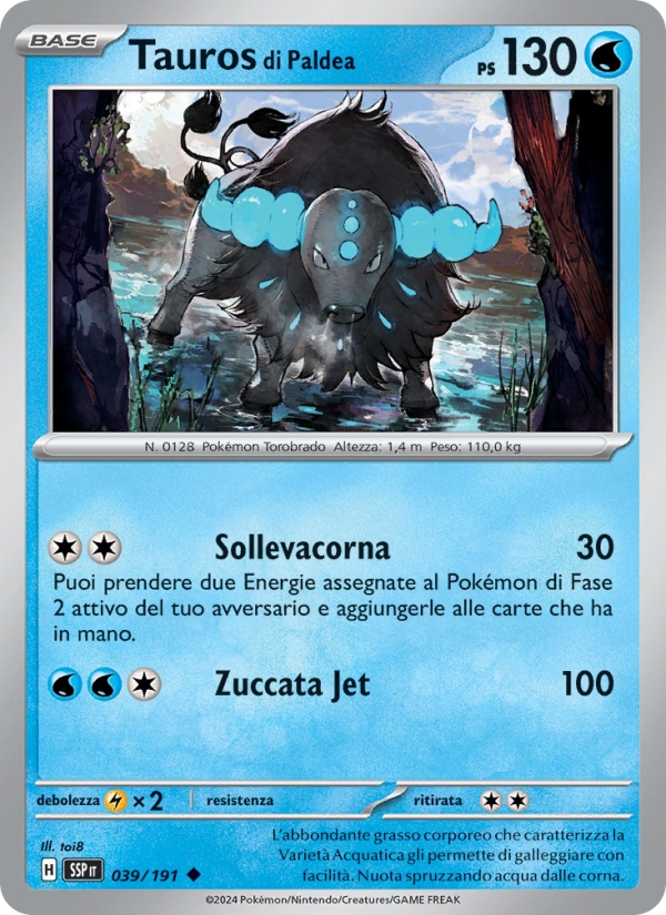 Tauros di Paldea 039/252 — Surging Sparks (Italian Pokémon TCG card)