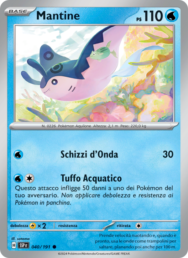 Mantine 040/252 — Surging Sparks (Italian Pokémon TCG card)