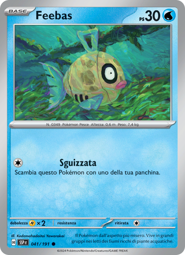 Feebas 041/252 — Surging Sparks (Italian Pokémon TCG card)