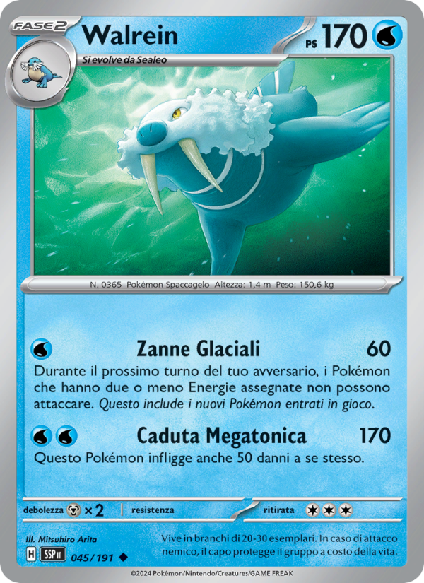 Walrein 045/252 — Surging Sparks (Italian Pokémon TCG card)