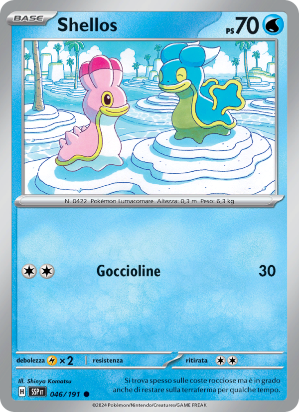 Shellos 046/252 — Surging Sparks (Italian Pokémon TCG card)