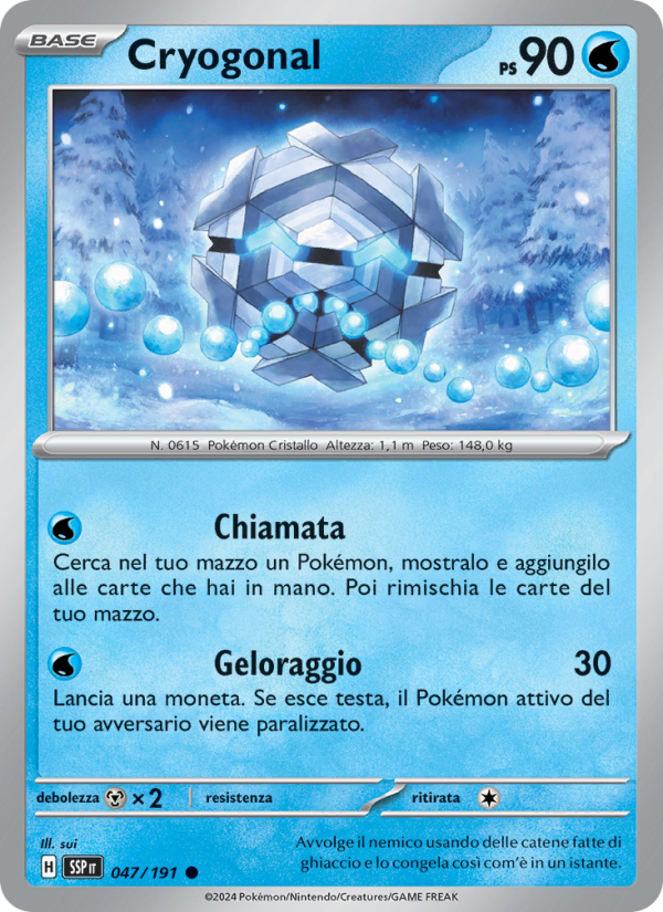 Cryogonal 047/252 — Surging Sparks (Italian Pokémon TCG card)