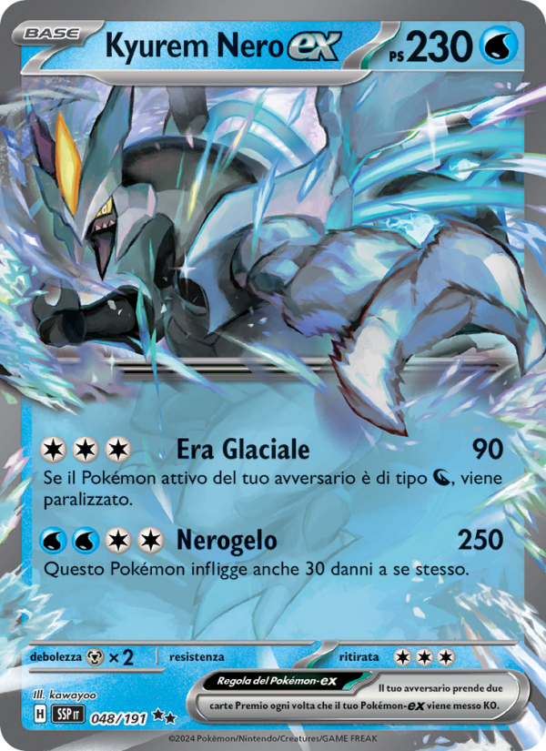 Kyurem Nero-ex 048/252 — Surging Sparks (Italian Pokémon TCG card)