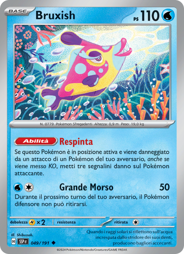 Bruxish 049/252 — Surging Sparks (Italian Pokémon TCG card)