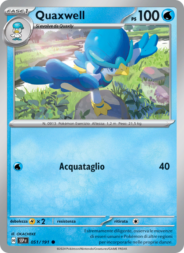 Quaxwell 051/252 — Surging Sparks (Italian Pokémon TCG card)