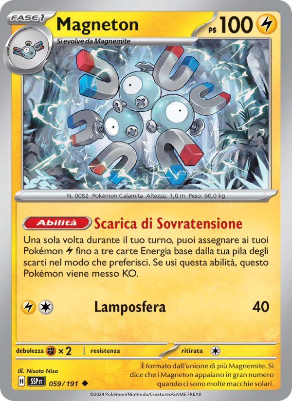 Magneton 059/252 — Surging Sparks (Italian Pokémon TCG card)